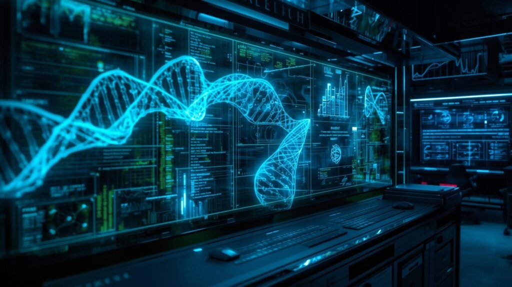 AI data analysis processing large genomic datasets for research insights
