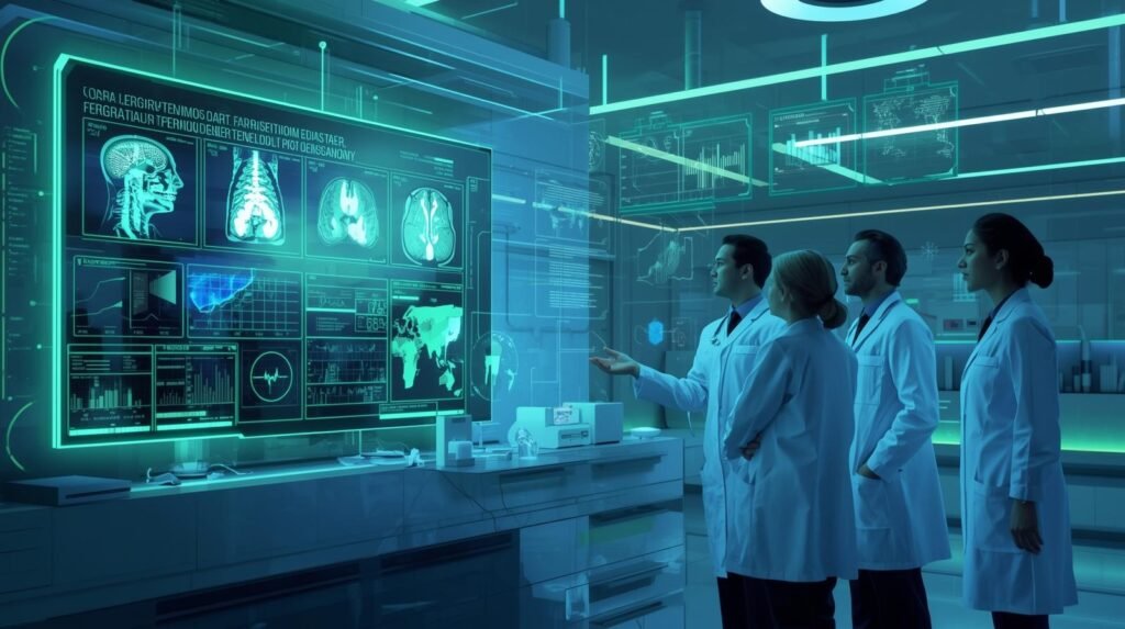 AI in disease detection using intelligent algorithms to identify early health risks