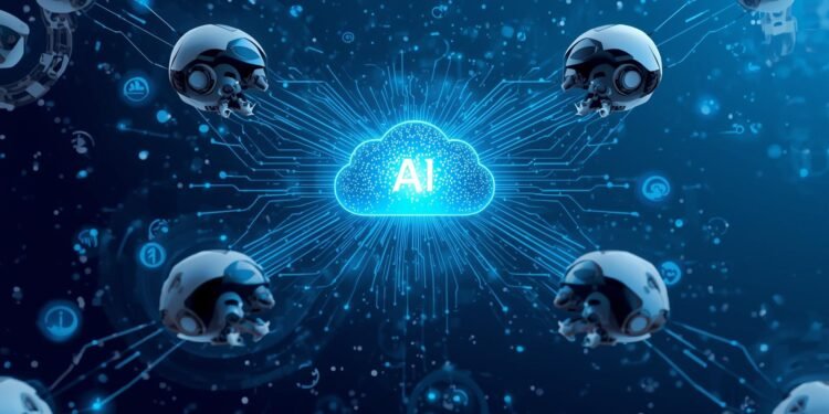 Cloud AI enabling robots to share intelligence through a centralized cloud brain