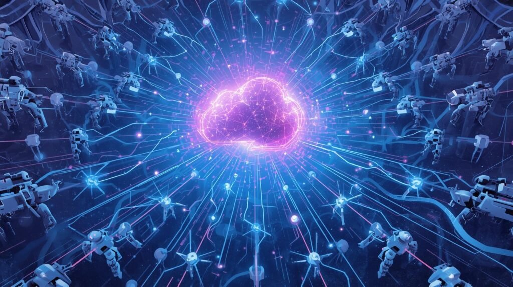 Cloud intelligence allowing robots to learn collectively from shared data