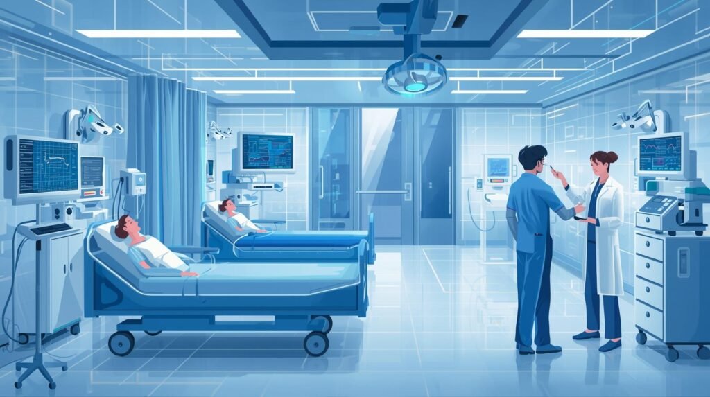 Internet of Medical Things (IoMT) connecting medical devices and hospital systems