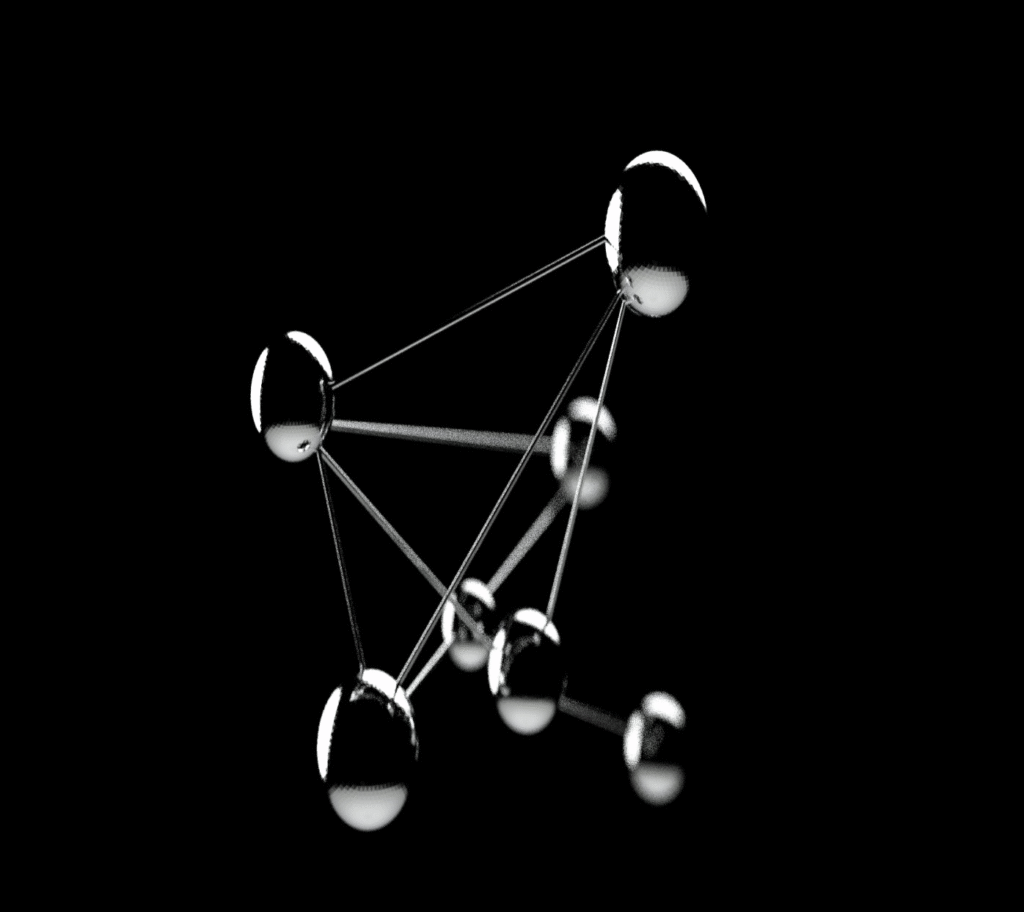 Abstract illustration of interconnected nodes representing key concepts in artificial intelligence
