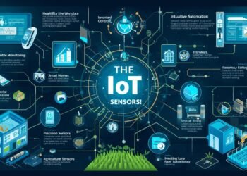 smart IoT sensors collecting and transmitting data for intelligent AI-driven systems
