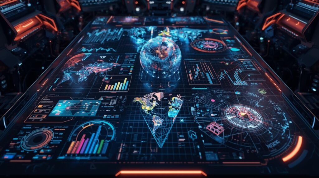 AI simulation platform visualizing complex systems through virtual modeling