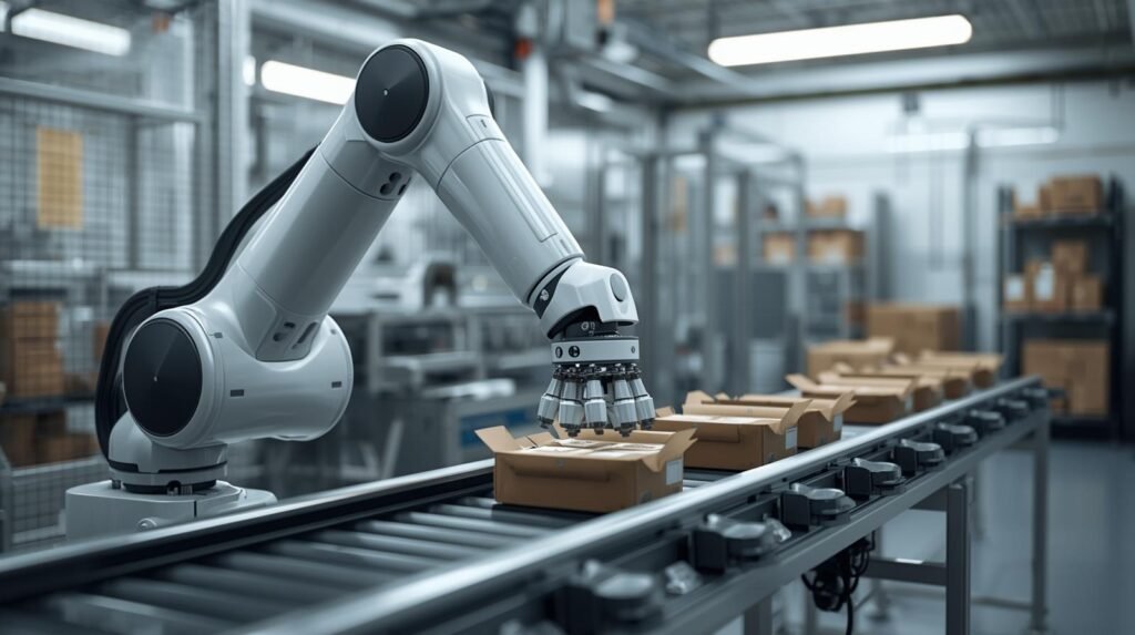 Cost-effective automation using a collaborative robot in a small business.