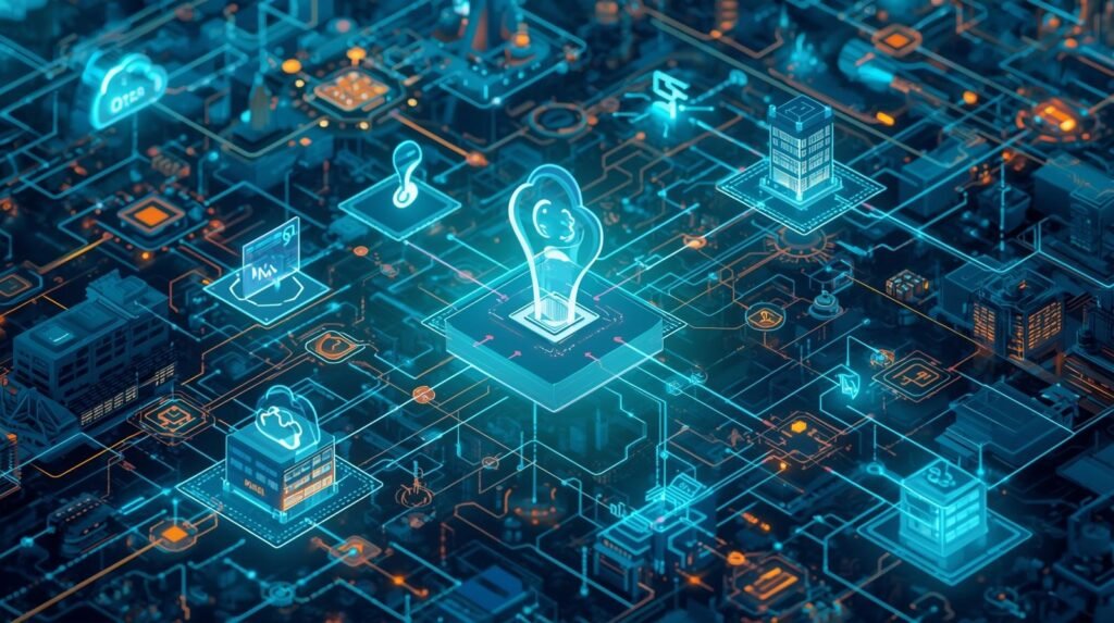 Digital twin services optimizing assets using live data, AI, and predictive analytics.