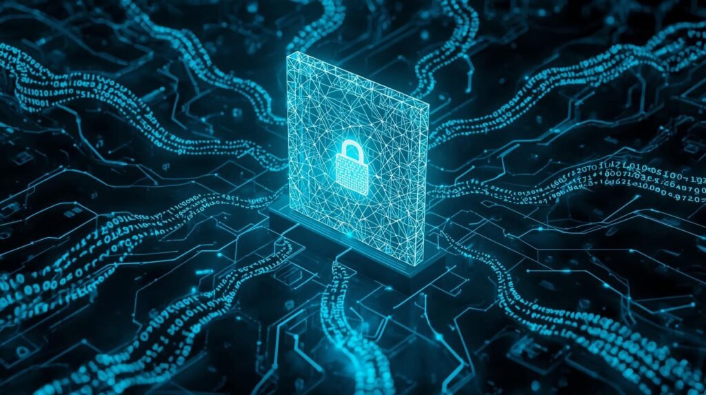 Fraud prevention technology securing bank servers and digital financial systems.