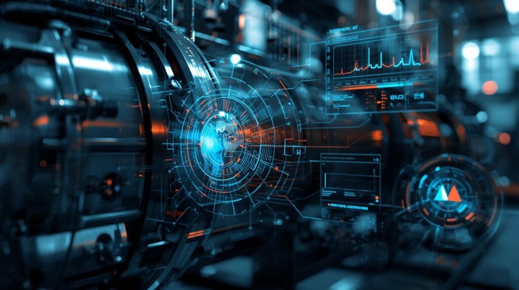 Machine learning system analyzing equipment data for predictive maintenance.