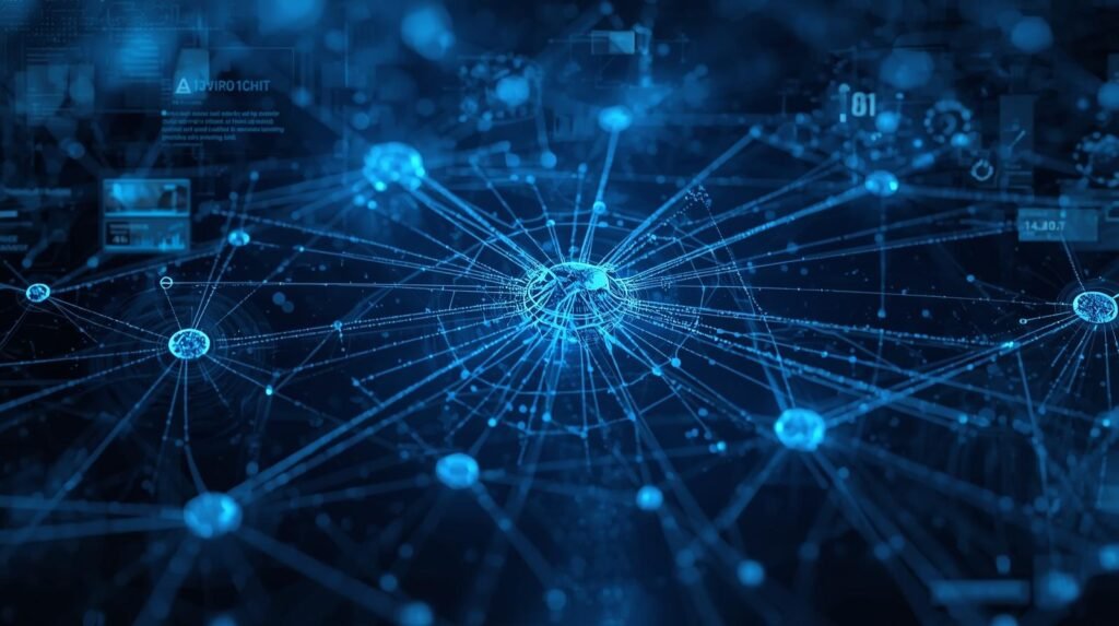 Machine learning networks using AI models to analyze and optimize network performance.