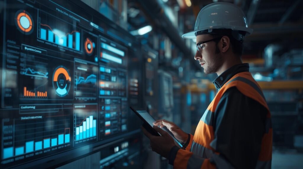 Maintenance optimization dashboard showing AI-driven scheduling and performance metrics.