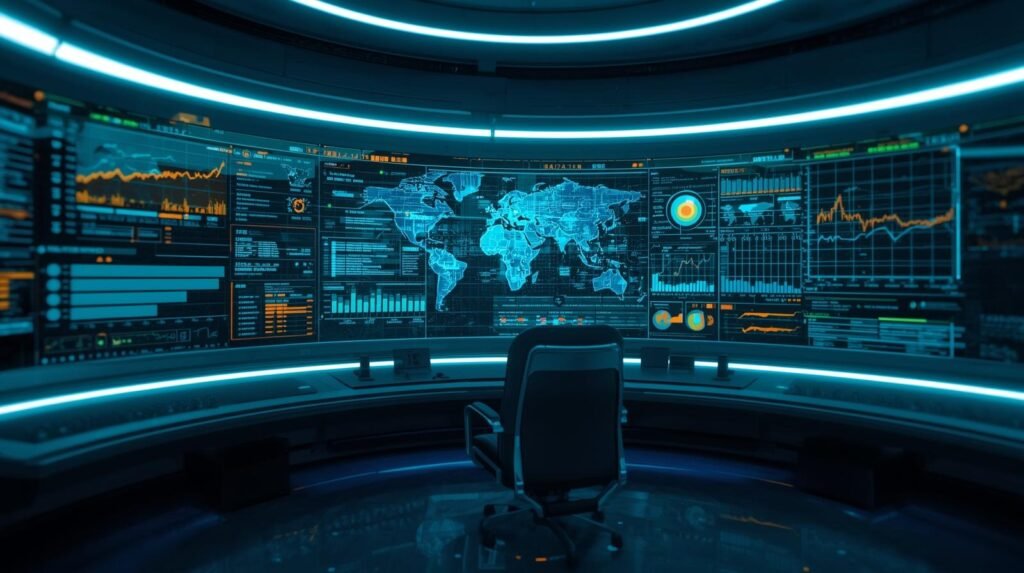 Real-time modeling in digital twins using live sensor data and AI analytics.