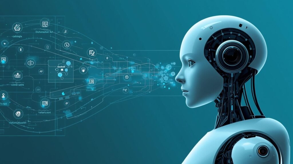 Robot digital twin showing a real robot connected to its live virtual replica.