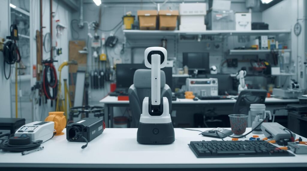 Small business using automation and collaborative robots to improve productivity.