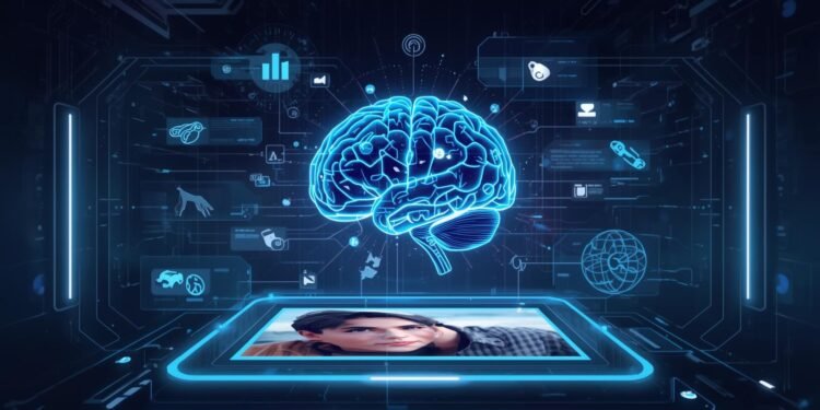 Image recognition technology where AI identifies objects and patterns in images