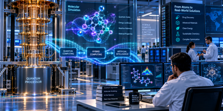 Quantum AI Simulation combining a quantum processor, classical computing and AI to analyze molecular structures and complex scientific problems