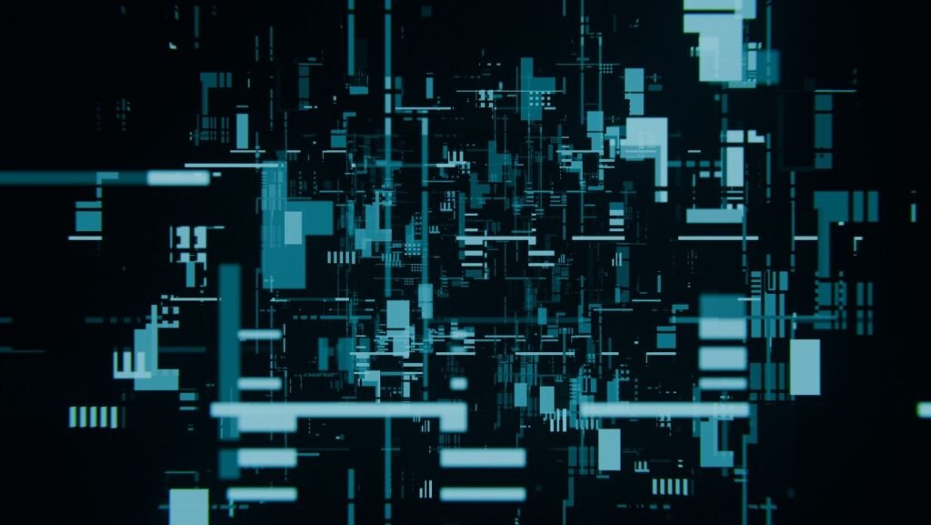 Abstract digital network representing AI-driven cybersecurity automation and emerging security technologies