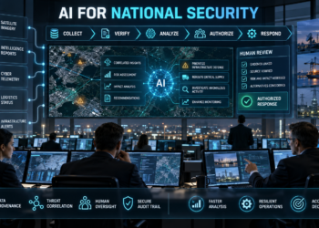 AI for National security operations center using AI to analyze verified intelligence, cyber telemetry, logistics data and critical-infrastructure alerts under human supervision.
