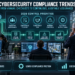 cybersecurity compliance trends: Cybersecurity operations team monitoring executive governance, continuous evidence, third-party risk, incident readiness, and software supply-chain controls.