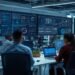 AI ethics specialist reviewing Generative AI systems, transparency metrics, and responsible AI governance in a modern workplace.