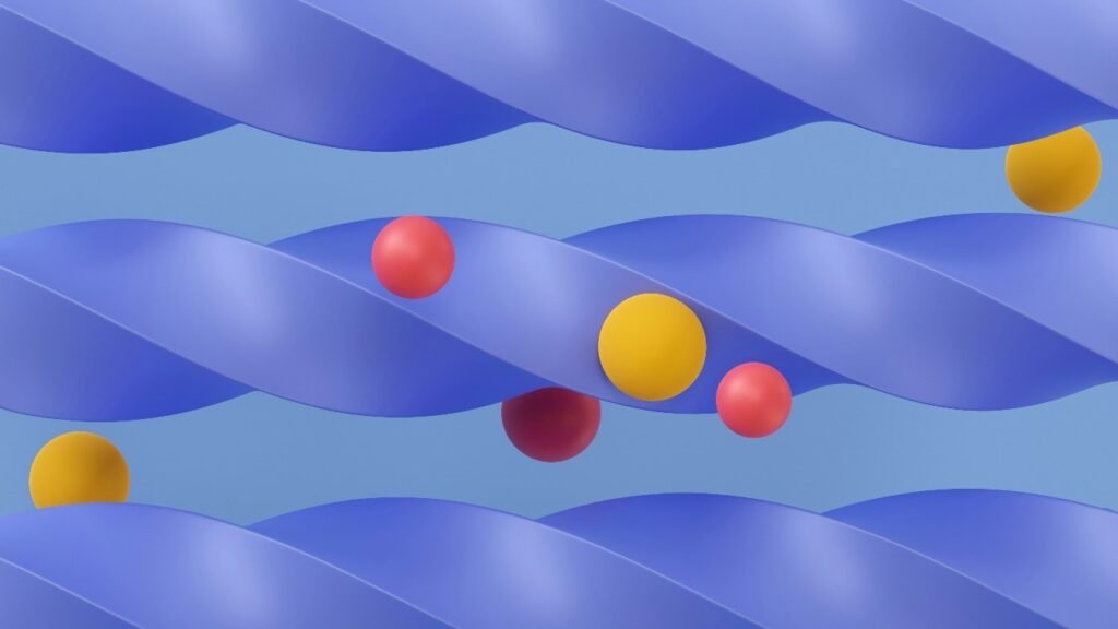 Abstract representation of quantum entanglement showing interconnected particles and wave-like structures symbolizing correlated quantum states
