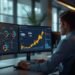 Data analyst using AI-powered sentiment analysis in NLP to evaluate customer opinions, reviews, and social media feedback in a modern workplace.